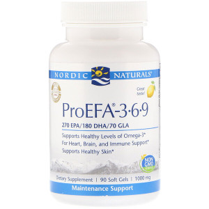 Nordic Naturals, ProEFA - 3-6-9, Lemon, 1000 mg, 90 Soft Gels
