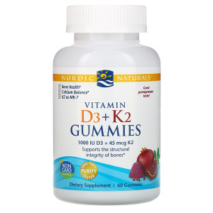 <img alt="Nordic Naturals, Vitamin D3 + K2 Gummies, Pomegranate, 60 Gummies" title="Nordic Naturals, Vitamin D3 + K2 Gummies, Pomegranate, 60 Gummies,768990311604"