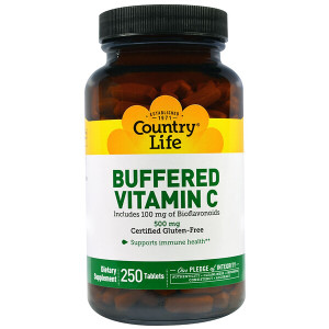 <img alt="Country Life, Buffered Vitamin C, 500 mg, 250 Tablets" title="Country Life, Buffered Vitamin C, 500 mg, 250 Tablets,015794070542"