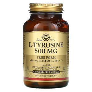<img alt="Solgar, L-Tyrosine, 500 mg, 100 Vegetable Capsules" title="Solgar, L-Tyrosine, 500 mg, 100 Vegetable Capsules,033984027619"