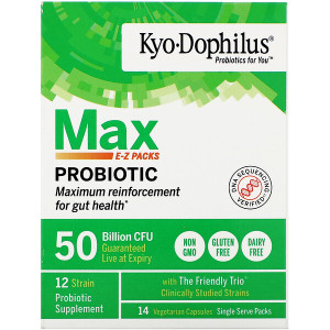 <img alt="Kyolic, Kyo-Dophilus, Max Probiotic E-Z Packs, 50 Billion CFU, 14 Vegetarian Capsules" title="Kyolic, Kyo-Dophilus, Max Probiotic E-Z Packs, 50 Billion CFU, 14 Vegetarian Capsules,023542633956"