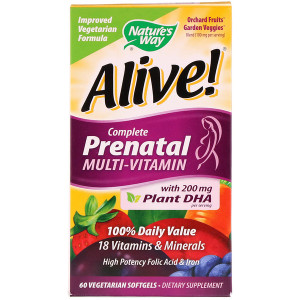 <img alt="Natures Way, Alive! Complete Prenatal Multi-Vitamin, 60 Vegetarian Softgels" title="Natures Way, Alive! Complete Prenatal Multi-Vitamin, 60 Vegetarian Softgels,033674112090"