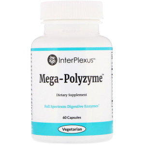 <img alt="InterPlexus , Mega-Polyzyme, 60 Capsules" title="InterPlexus , Mega-Polyzyme, 60 Capsules,766897258602"