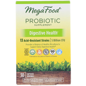 <img alt="MegaFood, Probiotic Supplement, Digestive Heath, 30 Capsules" title="MegaFood, Probiotic Supplement, Digestive Heath, 30 Capsules,051494103654"