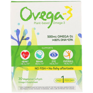 <img alt="Ovega-3, Omega-3s DHA + EPA, 500 mg, 30 Veggie Softgels" title="Ovega-3, Omega-3s DHA + EPA, 500 mg, 30 Veggie Softgels,853530005027"