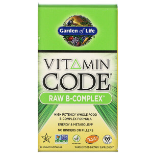 <img alt="Garden of Life, Vitamin Code, Raw B-Complex, 60 Vegan Caps" title="Garden of Life, Vitamin Code, Raw B-Complex, 60 Vegan Caps,658010113809"