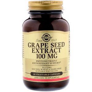 <img alt="Solgar, Grape Seed Extract, 100 mg, 60 Vegetable Capsules" title="Solgar, Grape Seed Extract, 100 mg, 60 Vegetable Capsules,033984013568"