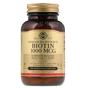 <img alt="Solgar, Biotin, 1,000 mcg, 250 Vegetable Capsules" title="Solgar, Biotin, 1,000 mcg, 250 Vegetable Capsules,033984003125"