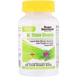 <img alt="Super Nutrition, Think Clearly, 90 Tablets" title="Super Nutrition, Think Clearly, 90 Tablets,033739001413"