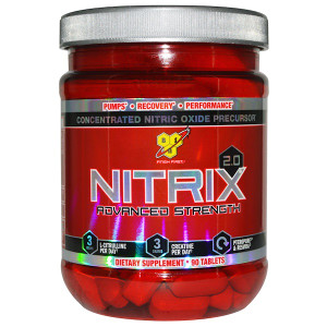 BSN, Nitrix 2.0, Concentrated Nitric Oxide Precursor, 90 Tablets