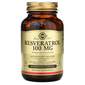 <img alt="Solgar, Resveratrol, 100 mg, 60 Vegetable Capsules" title="Solgar, Resveratrol, 100 mg, 60 Vegetable Capsules,033984023352"