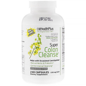 <img alt="Health Plus, Super Colon Cleanse, 530 mg, 240 Capsules" title="Health Plus, Super Colon Cleanse, 530 mg, 240 Capsules,083502087656"