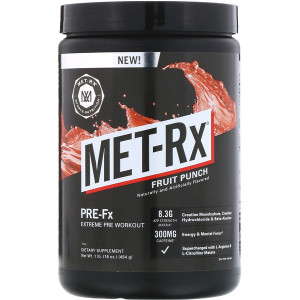 MET-Rx, Pre-Fx Extreme Pre Workout, Fruit Punch, 16 oz (454 g)