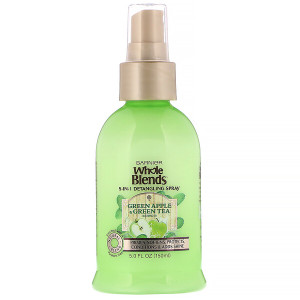 3 PACK of Garnier, Whole Blends, 5-in-1 Detangling Spray, Green Apple & Green Tea Extracts, 5 fl oz (150 ml)