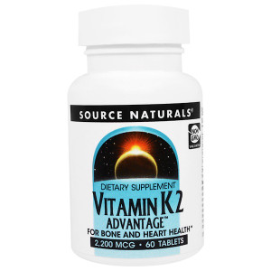 <img alt="Source Naturals, Vitamin K2 Advantage, 2,200 mcg, 60 Tablets" title="Source Naturals, Vitamin K2 Advantage, 2,200 mcg, 60 Tablets,021078027102"