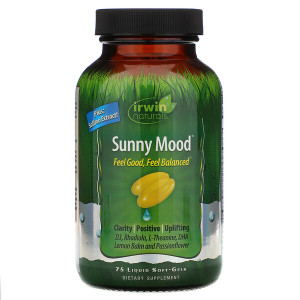 <img alt="Irwin Naturals, Sunny Mood, 75 Liquid Soft-Gels" title="Irwin Naturals, Sunny Mood, 75 Liquid Soft-Gels,710363580513"