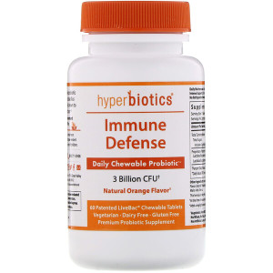 <img alt="Hyperbiotics,  Immune Defense, Natural Orange, 3 Billion CFU, 60 Chewable Tablets" title="Hyperbiotics,  Immune Defense, Natural Orange, 3 Billion CFU, 60 Chewable Tablets,9506000116648"