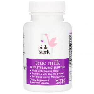 <img alt="Pink Stork, True Milk, Breastfeeding Support, 60 Vegetarian Capsules" title="Pink Stork, True Milk, Breastfeeding Support, 60 Vegetarian Capsules,851204007285"