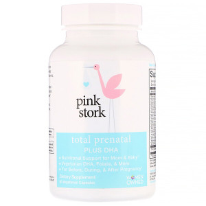 Pink Stork, Total Prenatal Plus DHA, 60 Vegetarian Capsules