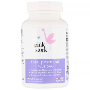 Pink Stork, Total Postnatal Plus DHA, 60 Vegetarian Capsules