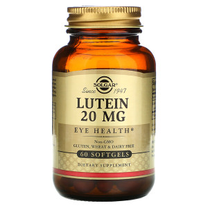 <img alt="Solgar, Lutein, 20 mg, 60 Softgels" title="Solgar, Lutein, 20 mg, 60 Softgels,033984016750"