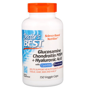 <img alt="Doctors Best, Glucosamine Chondroitin MSM + Hyaluronic Acid, 150 Veggie Caps" title="Doctors Best, Glucosamine Chondroitin MSM + Hyaluronic Acid, 150 Veggie Caps,753950002715"