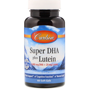 <img alt="Carlson Labs, Super DHA Plus Lutein, 60 Softgels" title="Carlson Labs, Super DHA Plus Lutein, 60 Softgels,088395188107"