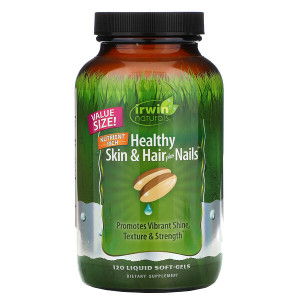 <img alt="Irwin Naturals, Healthy Skin & Hair Plus Nails, 120 Liquid Soft-Gels" title="Irwin Naturals, Healthy Skin & Hair Plus Nails, 120 Liquid Soft-Gels,710363581343"