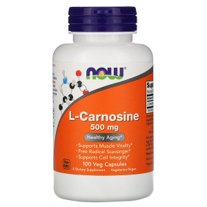<img alt="Now Foods, L-Carnosine, 500 mg, 100 Veg Capsules" title="Now Foods, L-Carnosine, 500 mg, 100 Veg Capsules,733739000798"