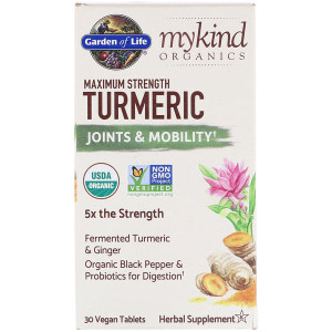 <img alt="Garden of Life, MyKind Organics, Maximum Strength Turmeric, Joints & Mobility, 30 Vegan Tablets" title="Garden of Life, MyKind Organics, Maximum Strength Turmeric, Joints & Mobility, 30 Vegan Tablets,658010121910"