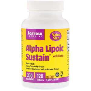 <img alt="Jarrow Formulas, Alpha Lipoic Sustain, with Biotin, 300 mg, 120 Tablets" title="Jarrow Formulas, Alpha Lipoic Sustain, with Biotin, 300 mg, 120 Tablets,790011200369"