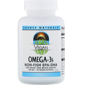 <img alt="Source Naturals, Vegan Omega-3S, Non-Fish EPA-DHA, 300 mg, 60 Vegan Softgels" title="Source Naturals, Vegan Omega-3S, Non-Fish EPA-DHA, 300 mg, 60 Vegan Softgels,021078024590"