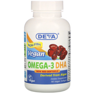 <img alt="Deva, Vegan, Omega-3 DHA, 90 Vegan Softgels" title="Deva, Vegan, Omega-3 DHA, 90 Vegan Softgels,895634000232"