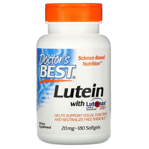 <img alt="Doctors Best, Lutein With Lutemax 2020, 20 mg, 180 Softgels" title="Doctors Best, Lutein With Lutemax 2020, 20 mg, 180 Softgels,753950003705"