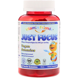 <img alt="Vitamin Friends, Just Focus, Vegan Gummies, Berry Flavor, 60 Pectin Gummies" title="Vitamin Friends, Just Focus, Vegan Gummies, Berry Flavor, 60 Pectin Gummies,852386008008"