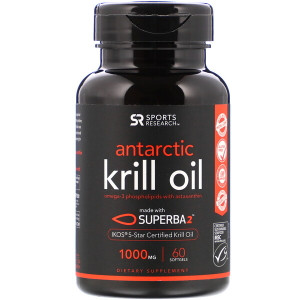 <img alt="Sports Research, Antarctic Krill Oil with Astaxanthin, 1,000 mg, 60 Softgels" title="Sports Research, Antarctic Krill Oil with Astaxanthin, 1,000 mg, 60 Softgels,023249004530"