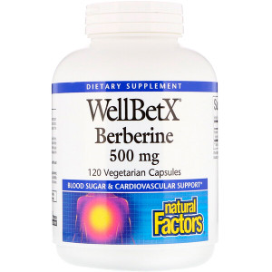 <img alt="Natural Factors, WellBetX, Berberine, 500 mg, 120 Vegetarian Capsules" title="Natural Factors, WellBetX, Berberine, 500 mg, 120 Vegetarian Capsules,068958035437"