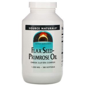 <img alt="Source Naturals, Flax Seed-Primrose Oil, 1,300 mg, 180 Softgels" title="Source Naturals, Flax Seed-Primrose Oil, 1,300 mg, 180 Softgels,021078011439"