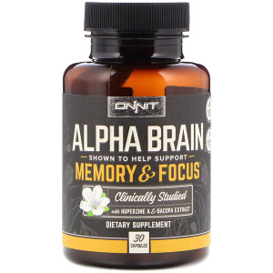 <img alt="Onnit, Alpha Brain, Memory & Focus, 30 Capsules" title="Onnit, Alpha Brain, Memory & Focus, 30 Capsules,819444010007"