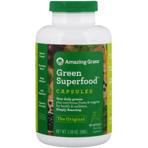 <img alt="Amazing Grass, Green Superfood, 150 Capsules" title="Amazing Grass, Green Superfood, 150 Capsules,829835932009"