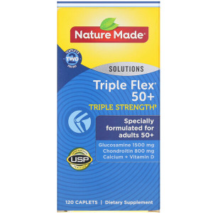 <img alt="Nature Made, Triple Flex 50+, Triple Strength, 120 Caplets" title="Nature Made, Triple Flex 50+, Triple Strength, 120 Caplets,031604014674"