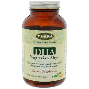 <img alt="Flora, DHA Vegetarian Algae, 60 Vegetarian Softgels" title="Flora, DHA Vegetarian Algae, 60 Vegetarian Softgels,061998614228"