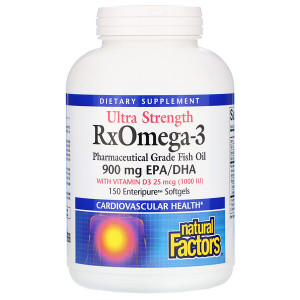 <img alt="Natural Factors, Ultra Strength, RxOmega-3, with Vitamin D3, 900 mg EPA/DHA, 150 Enteripure Softgels" title="Natural Factors, Ultra Strength, RxOmega-3, with Vitamin D3, 900 mg EPA/DHA, 150 Enteripure Softgels,068958354927"