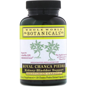 <img alt="Whole World Botanicals, Royal Chanca Piedra, Kidney-Bladder Support, 400 mg, 120 Vegetarian Capsules" title="Whole World Botanicals, Royal Chanca Piedra, Kidney-Bladder Support, 400 mg, 120 Vegetarian Capsules,691195003060"