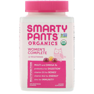 <img alt="SmartyPants, Organics, Womens Complete, 120 Vegetarian Gummies" title="SmartyPants, Organics, Womens Complete, 120 Vegetarian Gummies,817053020813"