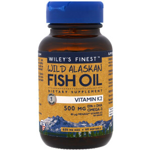 <img alt="Wileys Finest Wild Alaskan Fish Oil Vitamin K2 - 60 Softgels" title="Wileys Finest Wild Alaskan Fish Oil Vitamin K2 - 60 Softgels,857188004340"