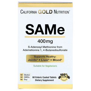 <img alt="California Gold Nutrition, SAMe, Preferred Form Butanedisulfonate, 400 mg, 60 Enteric Coated Tablets" title="California Gold Nutrition, SAMe, Preferred Form Butanedisulfonate, 400 mg, 60 Enteric Coated Tablets,898220011773"