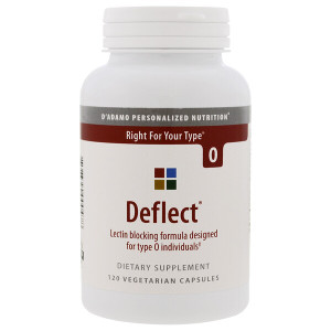 <img alt="D'adamo, Deflect, Lectin Blocking Formula, The Blood Type Diet 0, 120 Veggie Caps" title="D'adamo, Deflect, Lectin Blocking Formula, The Blood Type Diet 0, 120 Veggie Caps,858394000478"