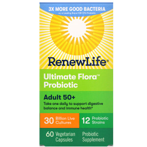 <img alt="Renew Life, Ultimate Flora Probiotic, Adult 50+, 30 Billion Live Cultures, 60 Vegetable Capsules" title="Renew Life, Ultimate Flora Probiotic, Adult 50+, 30 Billion Live Cultures, 60 Vegetable Capsules,631257158659"