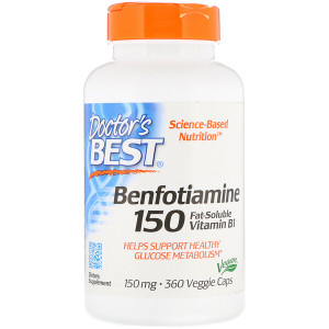 <img alt="Doctors Best, Benfotiamine, 150 mg, 360 Veggie Caps" title="Doctors Best, Benfotiamine, 150 mg, 360 Veggie Caps,753950002692"